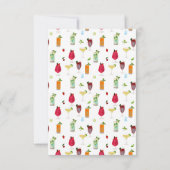 Waterverf Cocktails & Party Drinken Custom Bedankkaart (Achterkant)