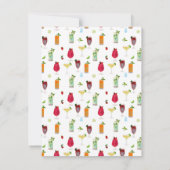 Waterverf Cocktails & Party Drinken Custom Notitiekaartje (Achterkant)