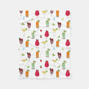 Waterverf cocktails & party Drinken Fleece Deken