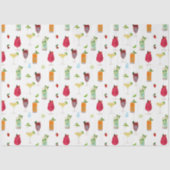 Waterverf cocktails & party Drinken Tissuepapier (Voorkant)