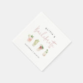 Waterverf Cocktails Persoonlijke Bachelorette Servet (Hoek)