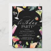 Waterverf Cocktails | Plezier Elke leeftijd Vrouwe Kaart (Voorkant)