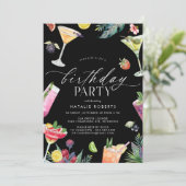 Waterverf Cocktails | Plezier Elke leeftijd Vrouwe Kaart (Staand voorkant)