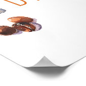 Waterverf Coffee Latte Baby shower Welkomstbord Poster (Hoek)