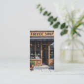 Waterverf coffeeshop visitekaartje (Staand voorkant)