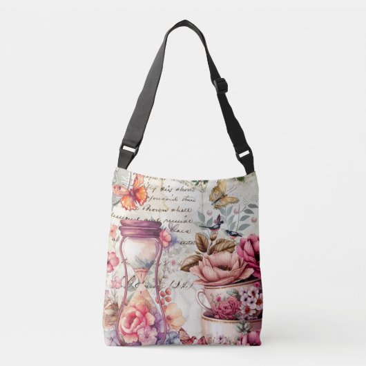 Waterverf collage Crossbody Tas (Voorkant)