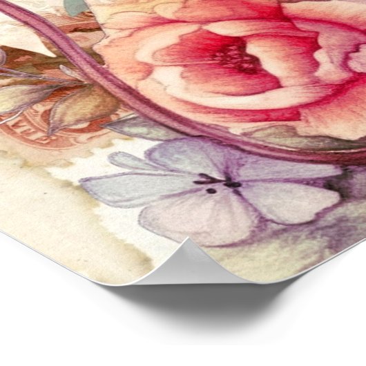 Waterverf collage Poster (Hoek)