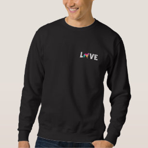 Waterverf Colorful Borzoi Dog Love Pocket Trui