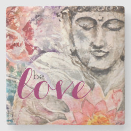 Waterverf Colorful Buddha be Love Stone Onderzette Stenen Onderzetter