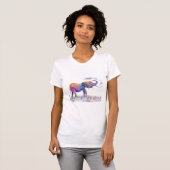 Waterverf Colorful Happy Elephant T-shirt (Voorkant volledig)