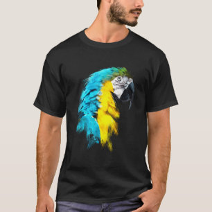 Waterverf Colorful Scarlet Macaw Parrot Bird Pa T-shirt
