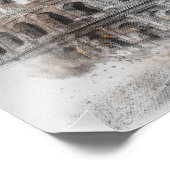 Waterverf Colosseum Rome Italië Foto Afdruk (Hoek)