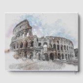 Waterverf Colosseum Rome Italië Gastenboek (Achterkant)