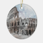 Waterverf Colosseum Rome Italië Gift Keramisch Ornament (Links)