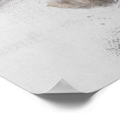 Waterverf Colosseum Rome Italië Poster (Hoek)