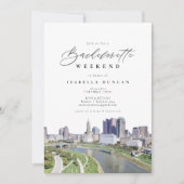 Waterverf Columbus Ohio City Skyline Bestemming Kaart (Voorkant)