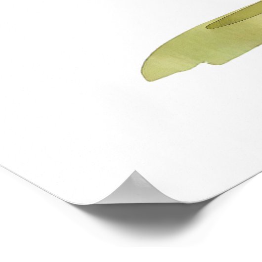 Waterverf Comic Cat met paashaas Poster (Hoek)