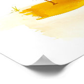 Waterverf Comic Dog en Tortoise Turtle Ontmoeting Poster (Hoek)