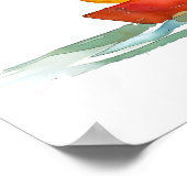 Waterverf Comic Dog Kijken Eend In Boot Poster (Hoek)