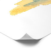 Waterverf Comic Dog met Sneeuwman in de winter Poster (Hoek)