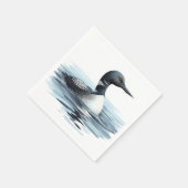 Waterverf Common Loon Bird Natuur Art Servet (Hoek)