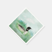 Waterverf Common Loon Bird Natuur Art Servetten (Hoek)