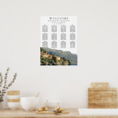 Waterverf Comomeer Italiaans Huwelijk Zitplaatsen  Poster (Keuken)