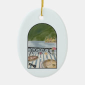 Waterverf Comomeer Italië Keramisch Ornament (Voorkant)