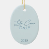 Waterverf Comomeer Italië Keramisch Ornament (Achterkant)