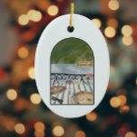 Waterverf Comomeer Italië Keramisch Ornament<br><div class="desc">Leg de schoonheid en romance van het Comomeer, Italië vast met dit prachtige waterverf keramische ornament. Met een handgeschilderd ontwerp dat de rustige charme van een van de meest pittoreske bestemmingen van Italië oproept, is dit ornament een perfecte aandenken voor iemand die daar zijn huwelijksreis heeft bezocht of gevierd. Of...</div>
