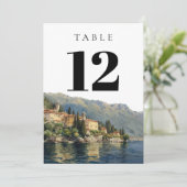 Waterverf Comomeer Italië Tafelnummer (Staand voorkant)