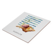 Waterverf CONCH SHELL Coastal Beach MARGATE Tegeltje (Zijkant)
