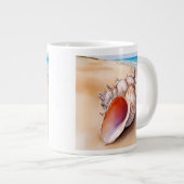 Waterverf Conch Shell op het strand Grote Koffiekop (Voorkant rechts)