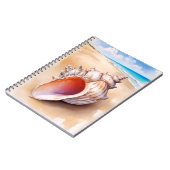 Waterverf Conch Shell op het strand Notitieboek (Linkerzijde)