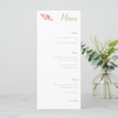 Waterverf Conch Zeeschelp Trouwmenu Menu (Staand voorkant)