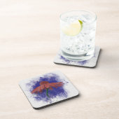 Waterverf Coneflower Bier Onderzetter (Rechterzijde)