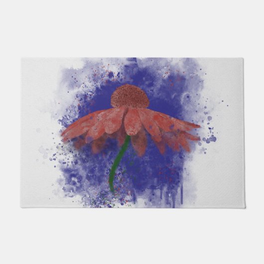 Waterverf Coneflower Deurmat (Voorkant)