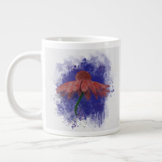 Waterverf Coneflower Grote Koffiekop (Links)
