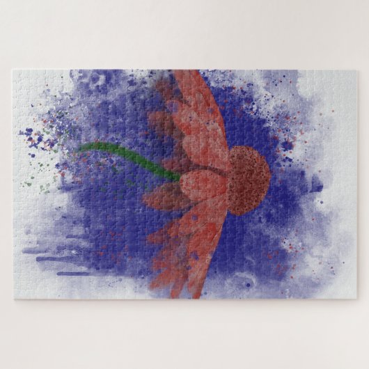 Waterverf Coneflower Legpuzzel (Horizontaal)