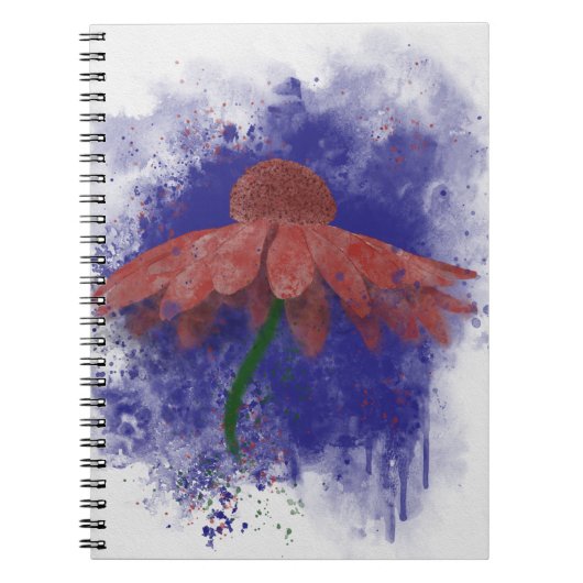 Waterverf Coneflower Notitieboek (Voorkant)