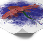 Waterverf Coneflower Poster (Hoek)