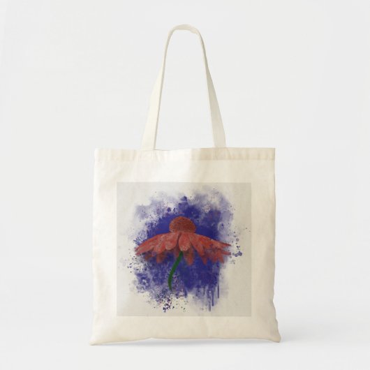 Waterverf Coneflower Tote Bag (Voorkant)