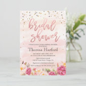 Waterverf Confetti Bruiloftsuitnodiging Kaart (Staand voorkant)