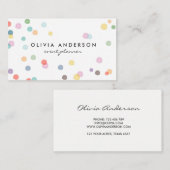 Waterverf confetti Colors visitekaartjes Event (Voorkant / Achterkant)