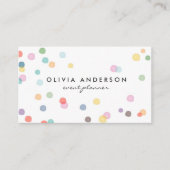 Waterverf confetti Colors visitekaartjes Event (Voorkant)