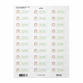 Waterverf Confetti Kerst Monogram Crest Etiket (Full Sheet)