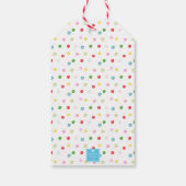 Waterverf Confetti kerstboom Cadeaulabel (Achterkant)