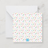 Waterverf Confetti kerstboom Notitiekaartje (Achterkant)