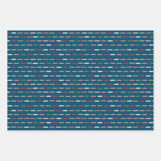 Waterverf -  Confetti Stippen Stripe hartslag Inpakpapier Vel (Voorkant 2)