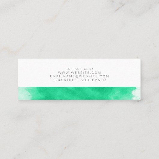 Waterverf | Consultant | Artiest Mini Visitekaartje (Achterkant)